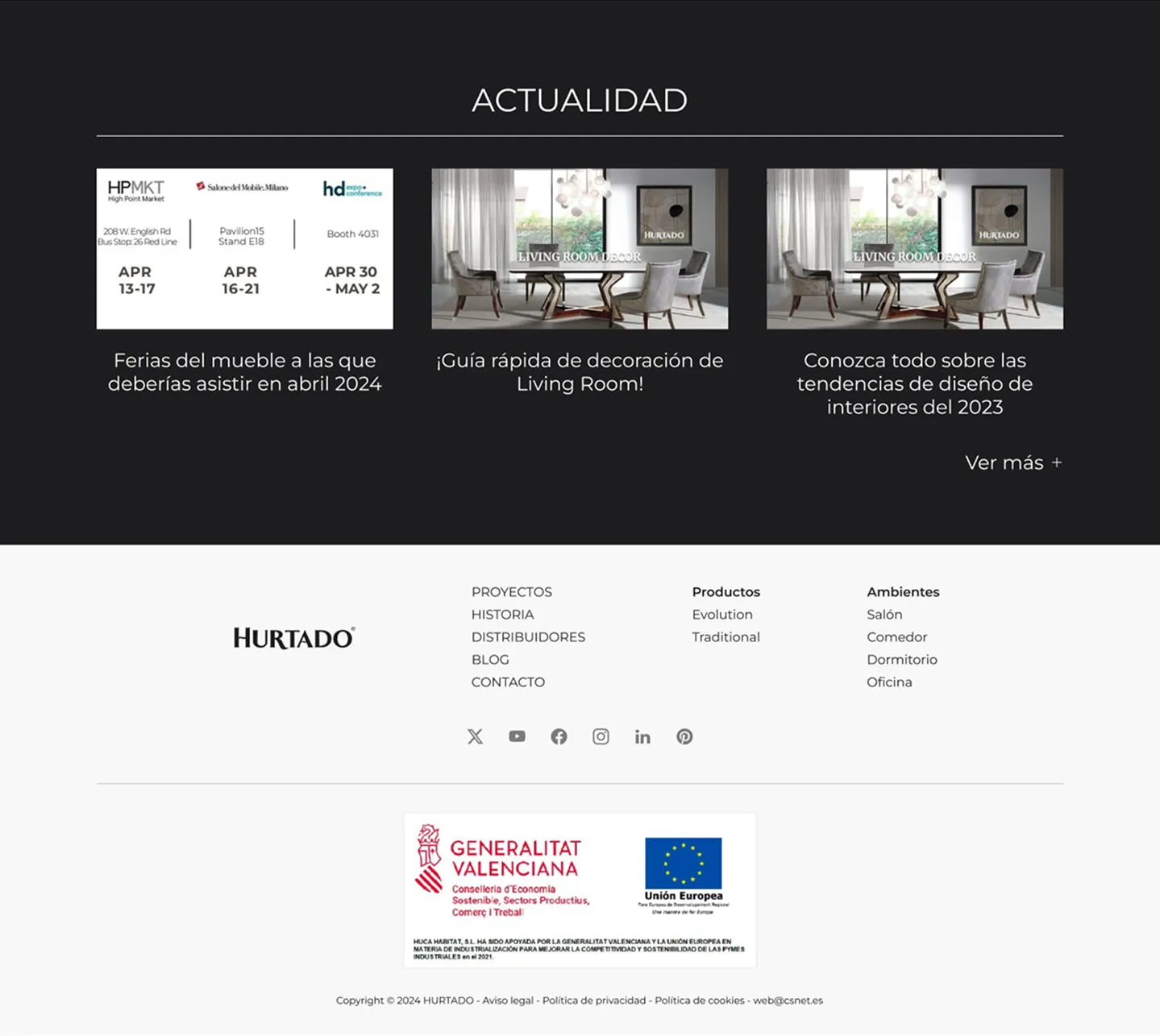 Hurtado website — bottom