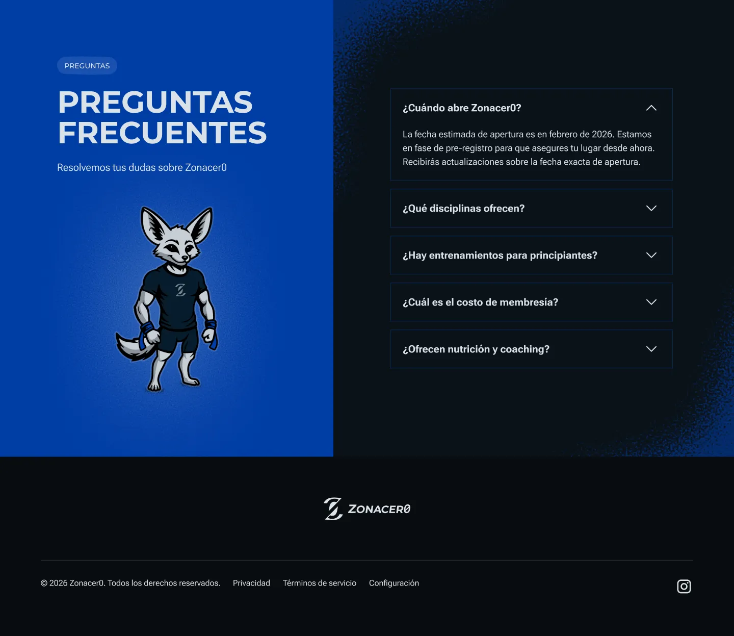 Zonacer0 website — bottom